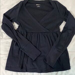 Hollister Women's Navy Babydoll Longsleeve